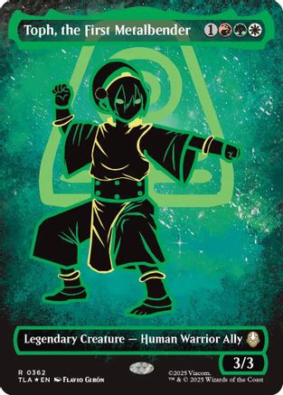 Toph, the First Metalbender (Borderless) (Neon Ink Foil) (TLA-362)  Foil - Avatar: The Last Airbender