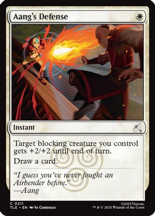 Aang's Defense (TLE-211) - Avatar: The Last Airbender: Eternal-Legal Foil