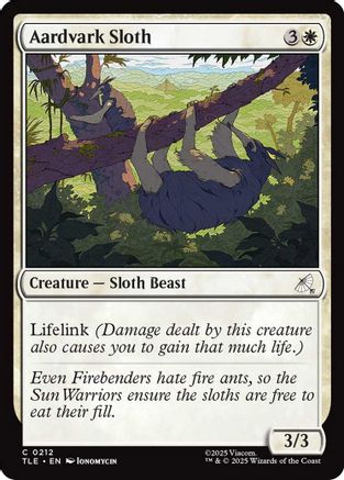 Aardvark Sloth (TLE-212)  - Avatar: The Last Airbender: Eternal-Legal