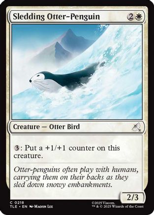 Sledding Otter-Penguin (0218) (TLE-218)  Foil - Avatar: The Last Airbender: Eternal-Legal