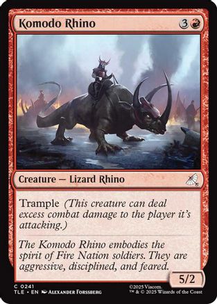 Komodo Rhino (TLE-241)  - Avatar: The Last Airbender: Eternal-Legal