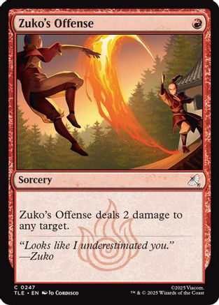Zuko's Offense (0247) (TLE-247)  Foil - Avatar: The Last Airbender: Eternal-Legal