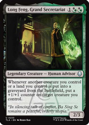 Long Feng, Grand Secretariat (TLA-233)  Foil - Avatar: The Last Airbender