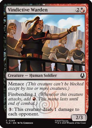 Vindictive Warden (TLA-249)  Foil - Avatar: The Last Airbender