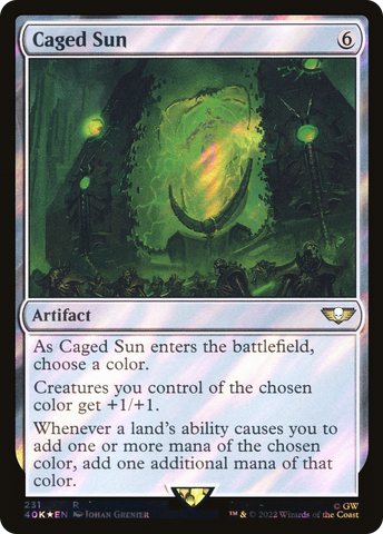Caged Sun (Surge Foil) (40K-231)  Foil - Warhammer 40,000 Commander