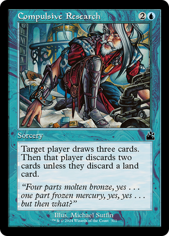 Compulsive Research (Retro Frame) (RVR-311)  - Ravnica Remastered