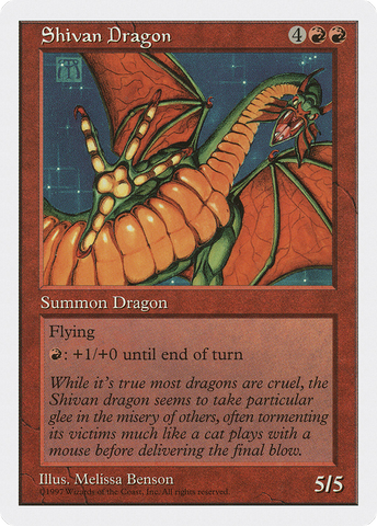 Shivan Dragon (5ED-267)  - Fifth Edition