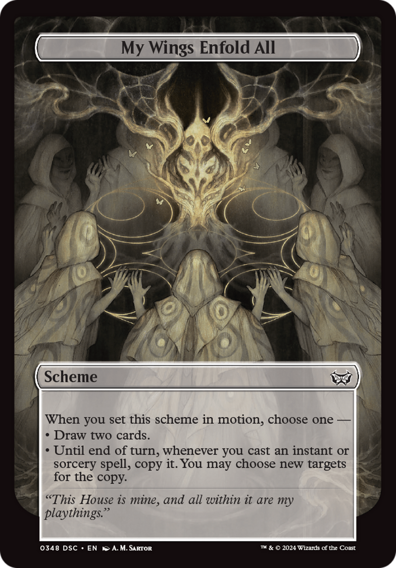 My Wings Enfold All (Full Art) (A:DSC-348)  - Duskmourn: House of Horror Commander