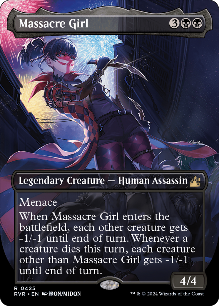 Massacre Girl (Anime Borderless) (RVR-425)  Foil - Ravnica Remastered