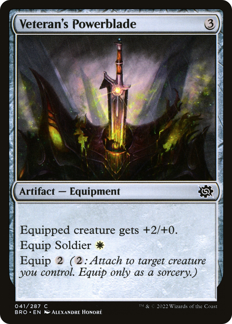 Veteran's Powerblade (BRO-041)  Foil - The Brothers' War