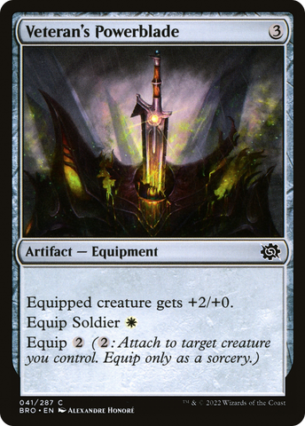 Veteran's Powerblade (BRO-041)  Foil - The Brothers' War