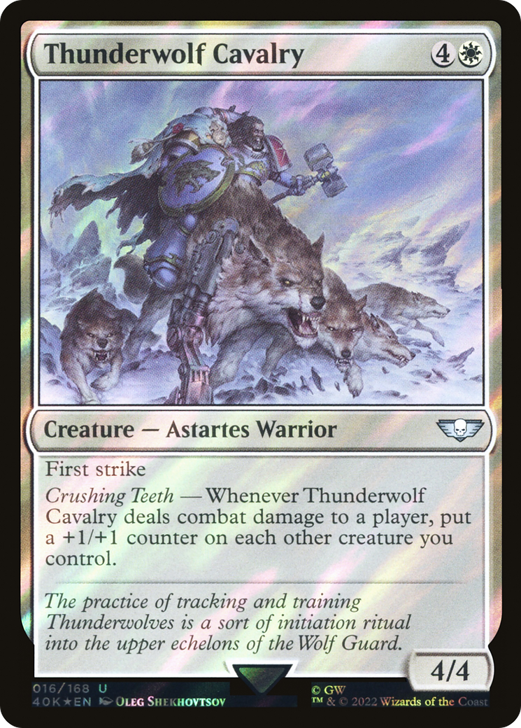 Thunderwolf Cavalry (Surge Foil) (40K-016)  Foil - Warhammer 40,000 Commander