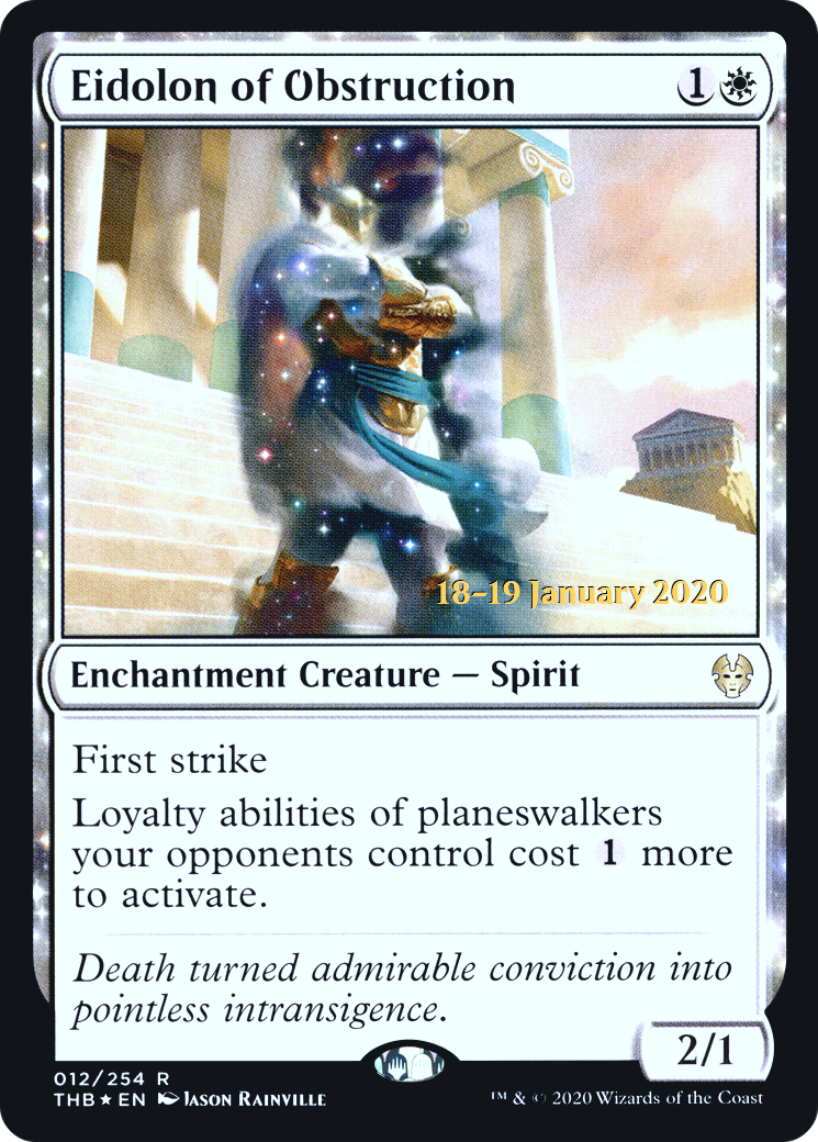 Eidolon of Obstruction (PRE-012)  Foil - Theros Beyond Death Promos: (enchantment)