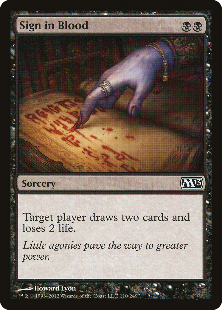 Sign in Blood (M13-110)  - Magic 2013