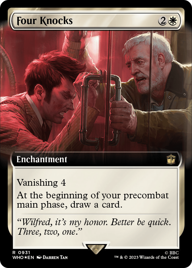 Four Knocks (Extended Art) (Surge Foil) (WHO-931)  Foil - Doctor Who: (Extended Art)
