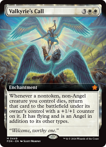 Valkyrie's Call (Extended Art) (FDN-449)  - Foundations: (enchantment, Extended Art)