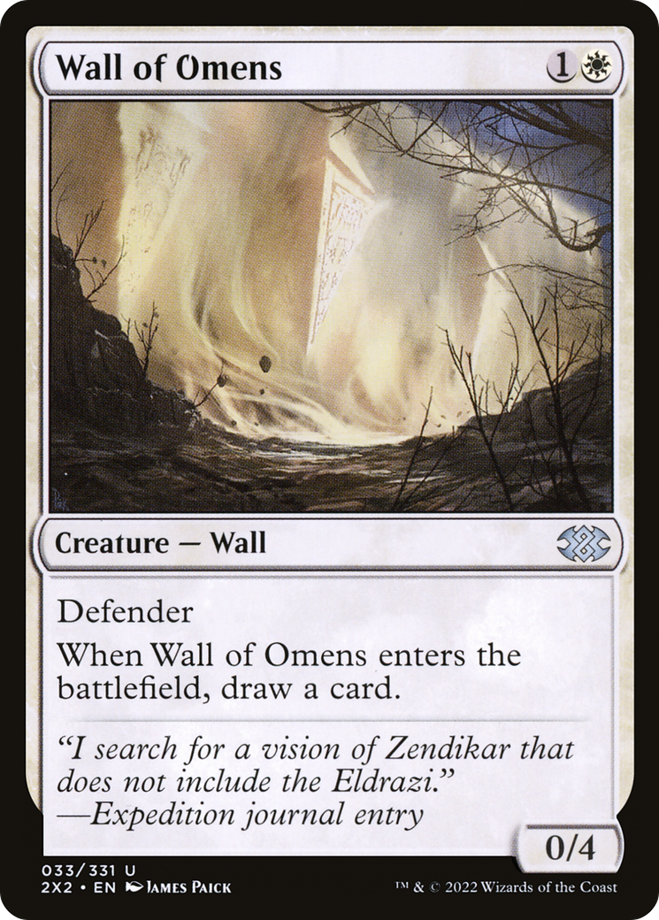 Wall of Omens (2X2-033)  Foil - Double Masters 2022