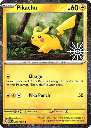 Pikachu (Holiday Calendar) 025/165 - Holofoil Miscellaneous Cards & Products