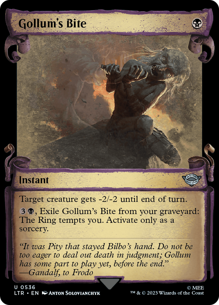 Gollum's Bite (Showcase Scrolls) (LTR-536)  Foil - The Lord of the Rings: Tales of Middle-earth: (Showcase)