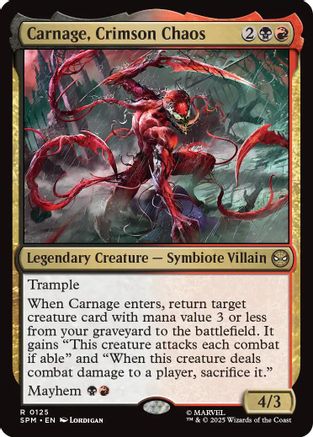 Carnage, Crimson Chaos (SPM-125) - Marvel's Spider-Man Foil