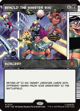 Behold the Sinister Six! (Borderless) (SPM-221)  Foil - Marvel's Spider-Man