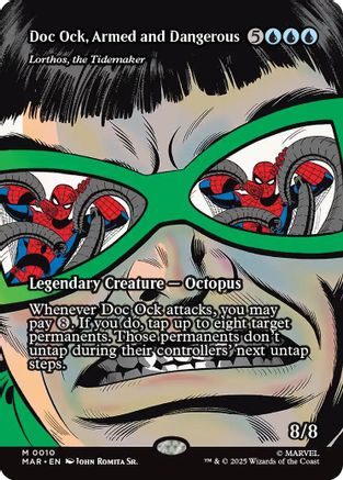 Doc Ock, Armed and Dangerous - Lorthos, the Tidemaker (Borderless) (MAR-010)  Foil - Marvel's Spider-Man: Eternal-Legal