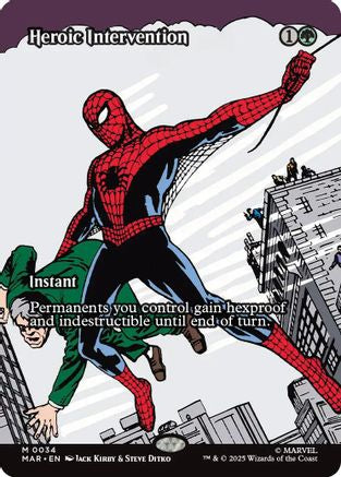 Heroic Intervention (Borderless) (MAR-034)  Foil - Marvel's Spider-Man: Eternal-Legal
