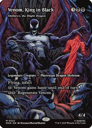 Venom, King in Black - Skithiryx, the Blight Dragon (Borderless) (MAR-022)  - Marvel's Spider-Man: Eternal-Legal