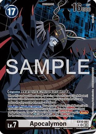 Apocalymon (Alternate Art) (EX10-061) - Sinister Order Foil