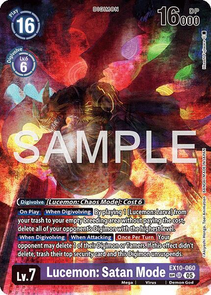 Lucemon: Satan Mode [EX10-060] (SP) [Sinister Order]
