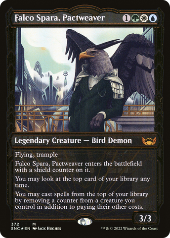 Falco Spara, Pactweaver (Gilded Foil) (SNC-372)  Foil - Streets of New Capenna: (Showcase)