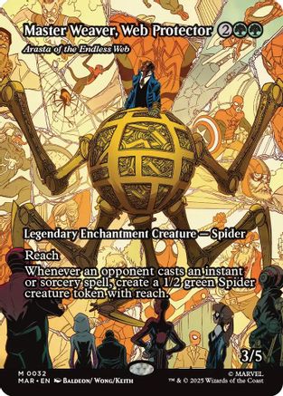 Master Weaver, Web Protector - Arasta of the Endless Web (Borderless) (MAR-032) - Marvel's Spider-Man: Eternal-Legal