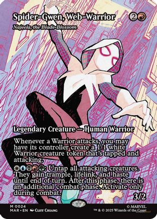 Spider-Gwen, Web-Warrior - Najeela, the Blade-Blossom (Borderless) (MAR-024) - Marvel's Spider-Man: Eternal-Legal