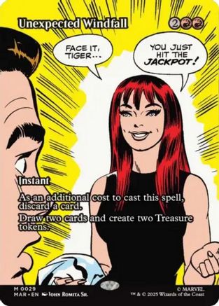 Unexpected Windfall (Borderless) (MAR-029) - Marvel's Spider-Man: Eternal-Legal