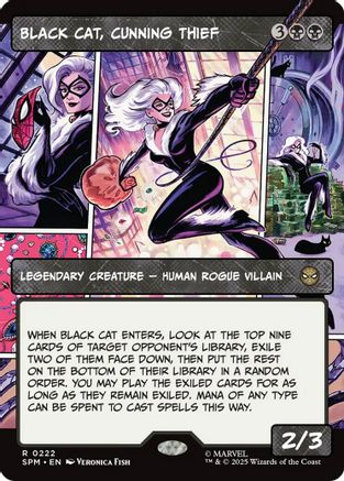 Black Cat, Cunning Thief (Borderless) (SPM-222)  - Marvel's Spider-Man