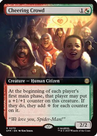 Cheering Crowd (Extended Art) (SPM-270)  Foil - Marvel's Spider-Man