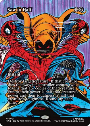Saw in Half (Borderless) (MAR-021)  Foil - Marvel's Spider-Man: Eternal-Legal