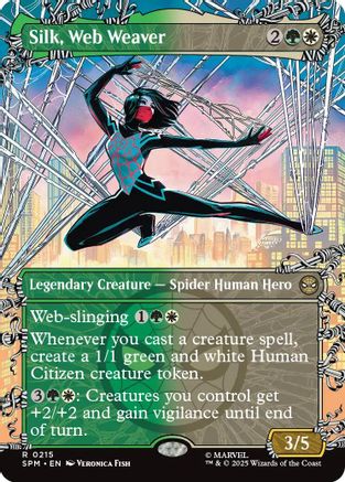 Silk, Web Weaver (Borderless) (SPM-215)  - Marvel's Spider-Man