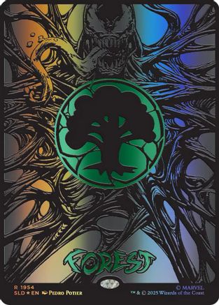 Forest (1954) (Raised Foil) (SLD-1954)  Foil - Secret Lair Drop Series