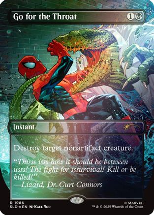 Go for the Throat (Rainbow Foil) (SLD-1986)  Foil - Secret Lair Drop Series