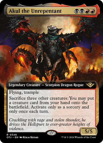 Akul the Unrepentant (Extended Art) (OTJ-346)  Foil - Outlaws of Thunder Junction: (Extended Art)
