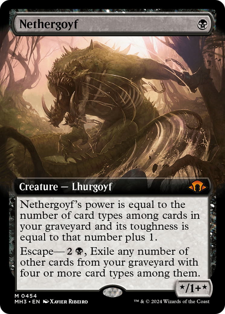 Nethergoyf (Extended Art) (MH3-454)  - Modern Horizons 3: (Extended Art)