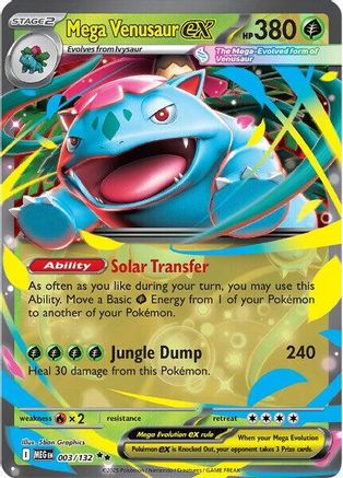 Mega Venusaur ex 003/132 - Holofoil ME01 Mega Evolution