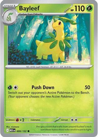 Bayleef 009/132 - Reverse Holofoil ME01 Mega Evolution