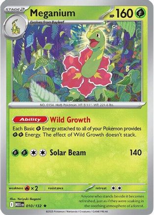 Meganium 010/132 - Reverse Holofoil ME01 Mega Evolution