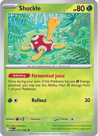 Shuckle 011/132 - Reverse Holofoil ME01 Mega Evolution