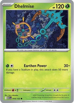 Dhelmise 018/132 - Reverse Holofoil ME01 Mega Evolution