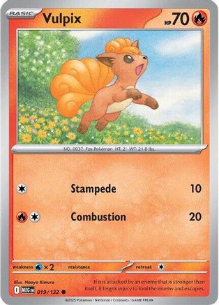 Vulpix 019/132 - Reverse Holofoil ME01 Mega Evolution