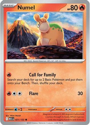 Numel 021/132 - Reverse Holofoil ME01 Mega Evolution