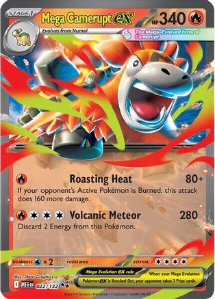 Mega Camerupt ex 022/132 - Holofoil ME01 Mega Evolution